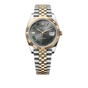 롤렉스 데이저스트 36mm 126233-0035 Wimbledon Half Yellow Gold Roman Number Grey Dial Jubilee[VS]
