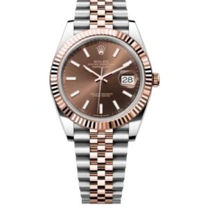 롤렉스 데이저스트 41mm Counterweight 126331-0002 Half Rose Gold Brown Dial Jubilee[ARF]