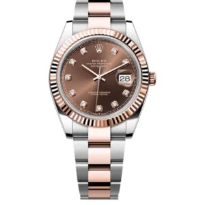 롤렉스 데이저스트 41mm Counterweight 126331-0003 Half Rose Gold Diamond Brown Dial[ARF]