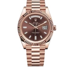 롤렉스 데이데이트 40mm Counterweight 228235-0053 Full Rose Gold Brown Dial[ARF]
