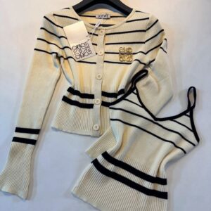 [국내배송]로에베 단가라 나시 가디건 세트