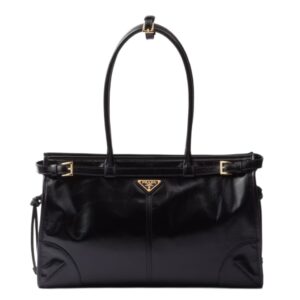 [프리미엄/해외배송]프라다 나파 레더 라지 핸드백(블랙)