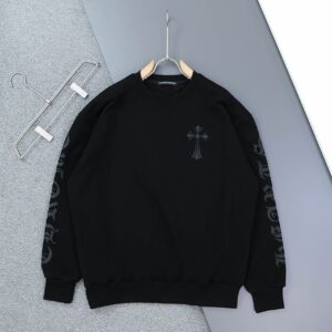 [국내배송]크롬하츠 세메터리 레더 패치 오버핏 라운드 맨투맨