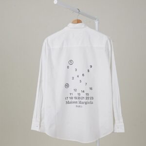 [국내배송]메종마르지엘라 스티치 넘버 그래픽 루즈핏 코튼 셔츠