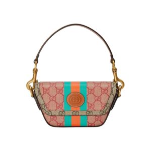 [프리미엄/해외배송]구찌 GG 수프림 탑 핸들 미니백(핑크)