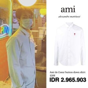 [국내배송]아미 스몰패치 옥스포드 (박*검) 커플셔츠