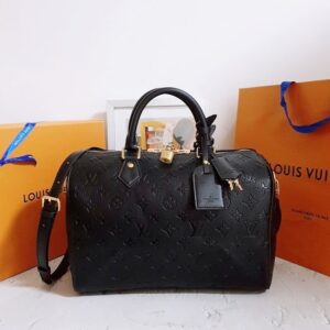 [국내배송]루이비통 스피디 소프트 30 모노그램 앙프렝뜨 블랙 M47186