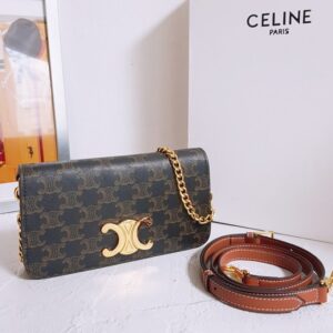 [국내배송]셀린느 멀티포쉐트 트리오페 캔버스 체인 숄더백