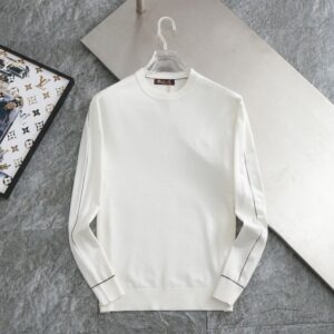 [국내배송]로피아나 2025FW 암스티치 자수로고 울캐시미어 라운드니트