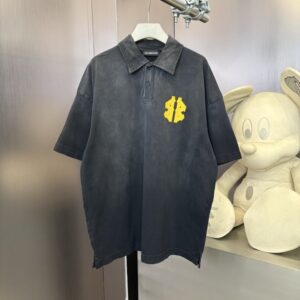 [국내배송]발렌시아가 옐로우로고 빈티지 워싱 카라티