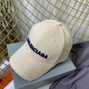 [국내배송]발렌시아가 로고자수 데미지 볼캡