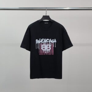 [국내배송]발렌시아가 바코드 페인팅 코튼 반팔티