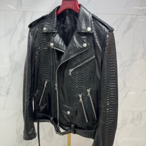 [국내배송]아미리 파이톤 레더 라이더 자켓