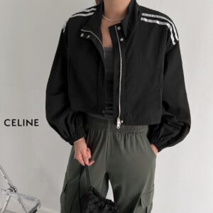 [국내배송]셀린느 두줄배색 크롭 점퍼