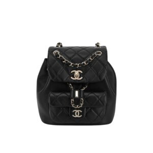 [프리미엄/해외배송]샤넬 듀마 백팩 싱글포켓 스몰(블랙/금장/램스킨)