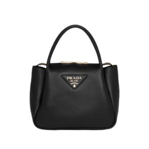 [프리미엄/해외배송]프라다 레더 탑 핸들백(블랙)