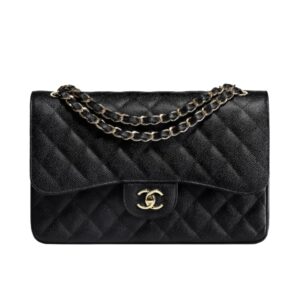 [프리미엄/해외배송]샤넬 클래식 플랩 백 점보(블랙/금장/캐비어)